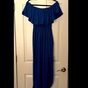 Women’s Maxi Dress Off The Shoulder Ruffle